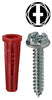#12 Anchor Kit Hex Head Slotted/Phillips with #23 Red Collar Anchor