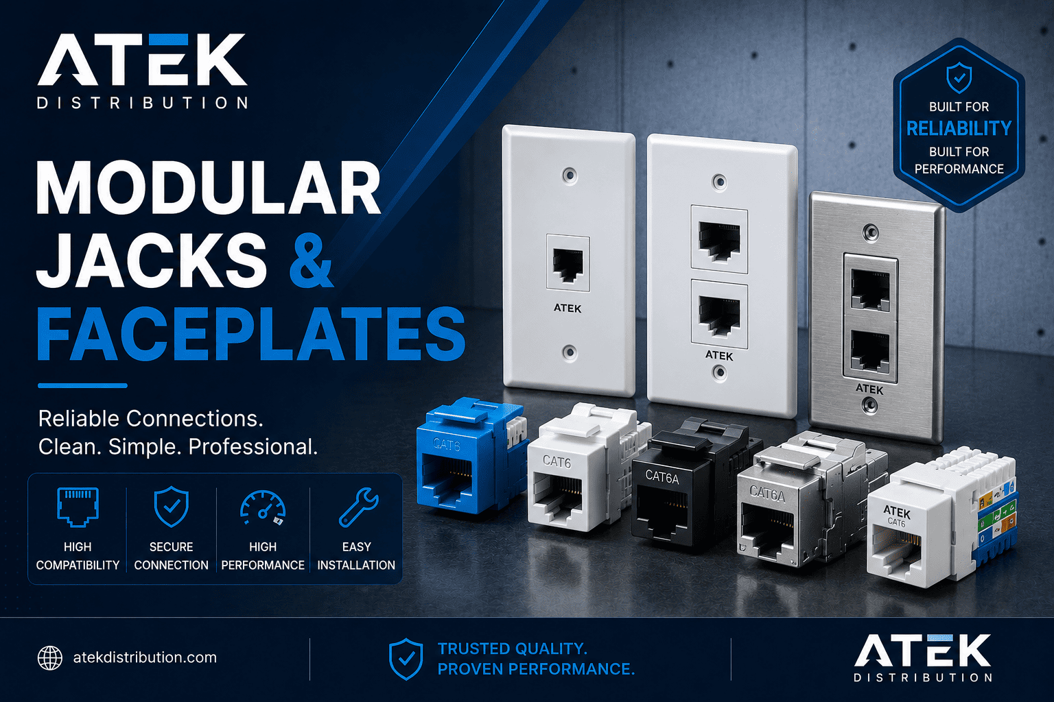 Modular Jacks & Faceplates