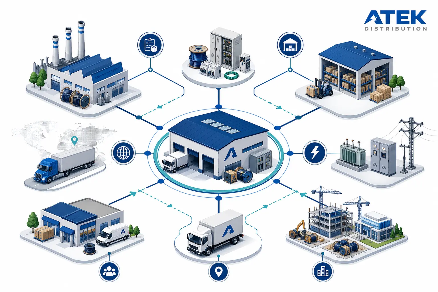 supply chain reliability network connecting warehouses factories and logistics partners