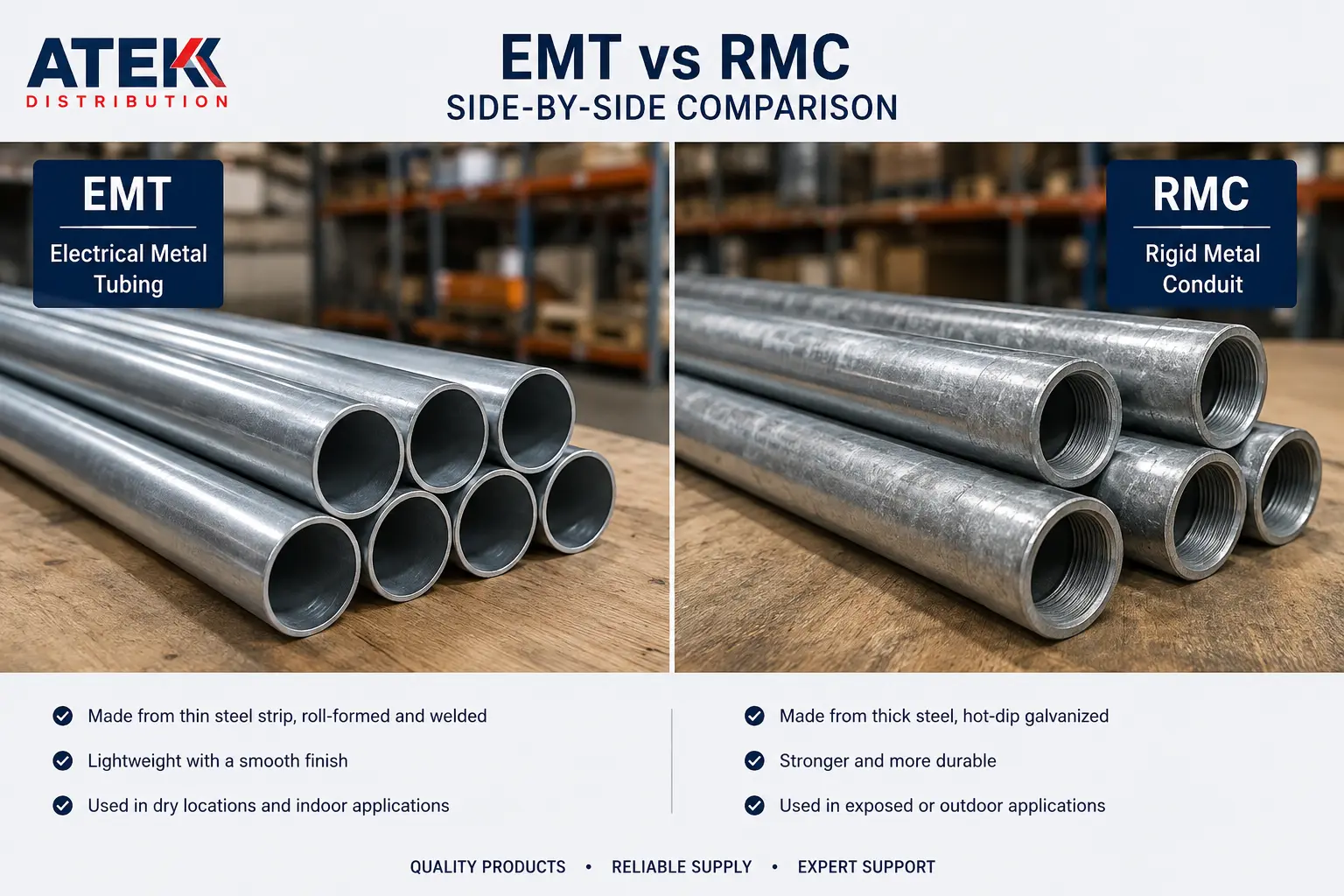 EMT/RMC side-by-side