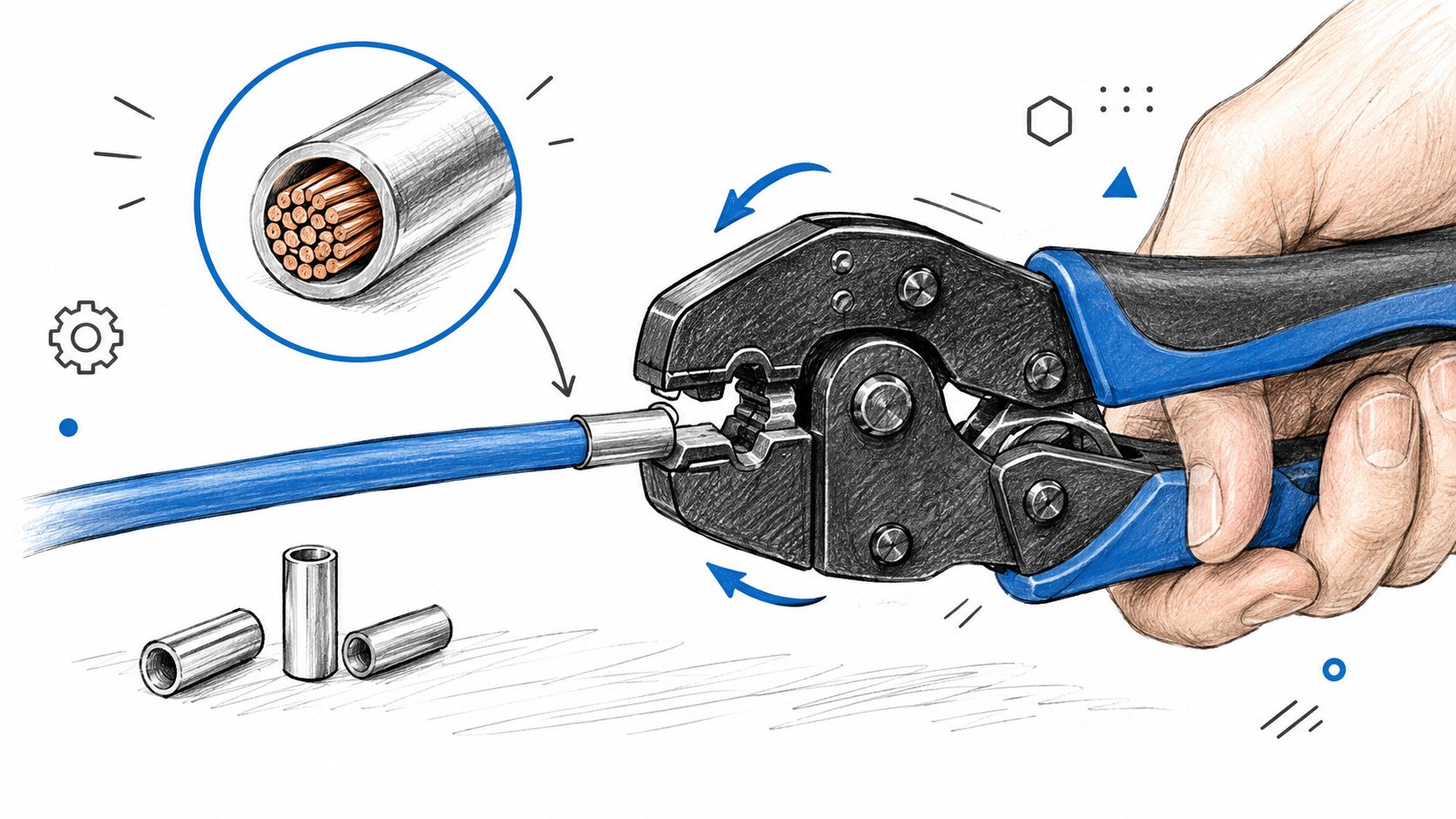 Cable Ferrule Crimp Guide for Clean Terminations
